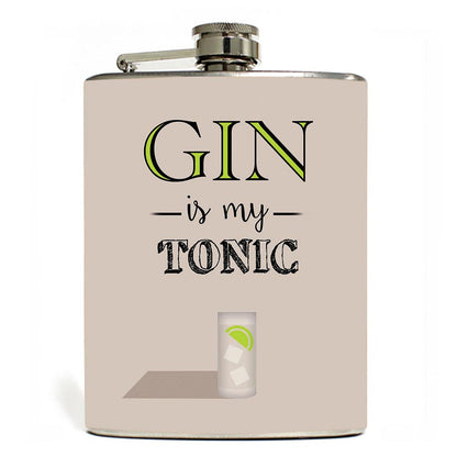 Hip Flask  -  GIN Is My Tonic Nutcase