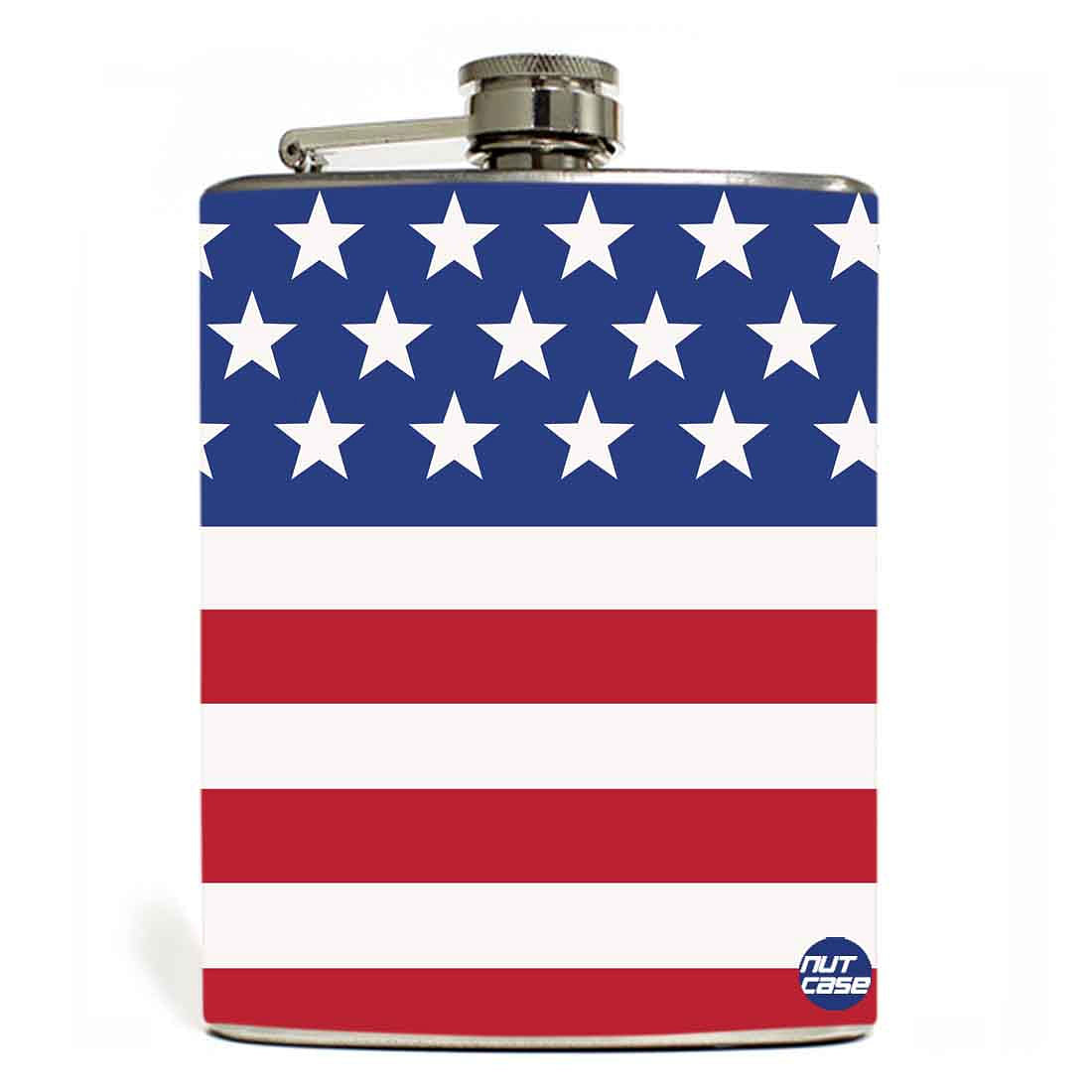Hip Flask - US Stars And Strips Nutcase