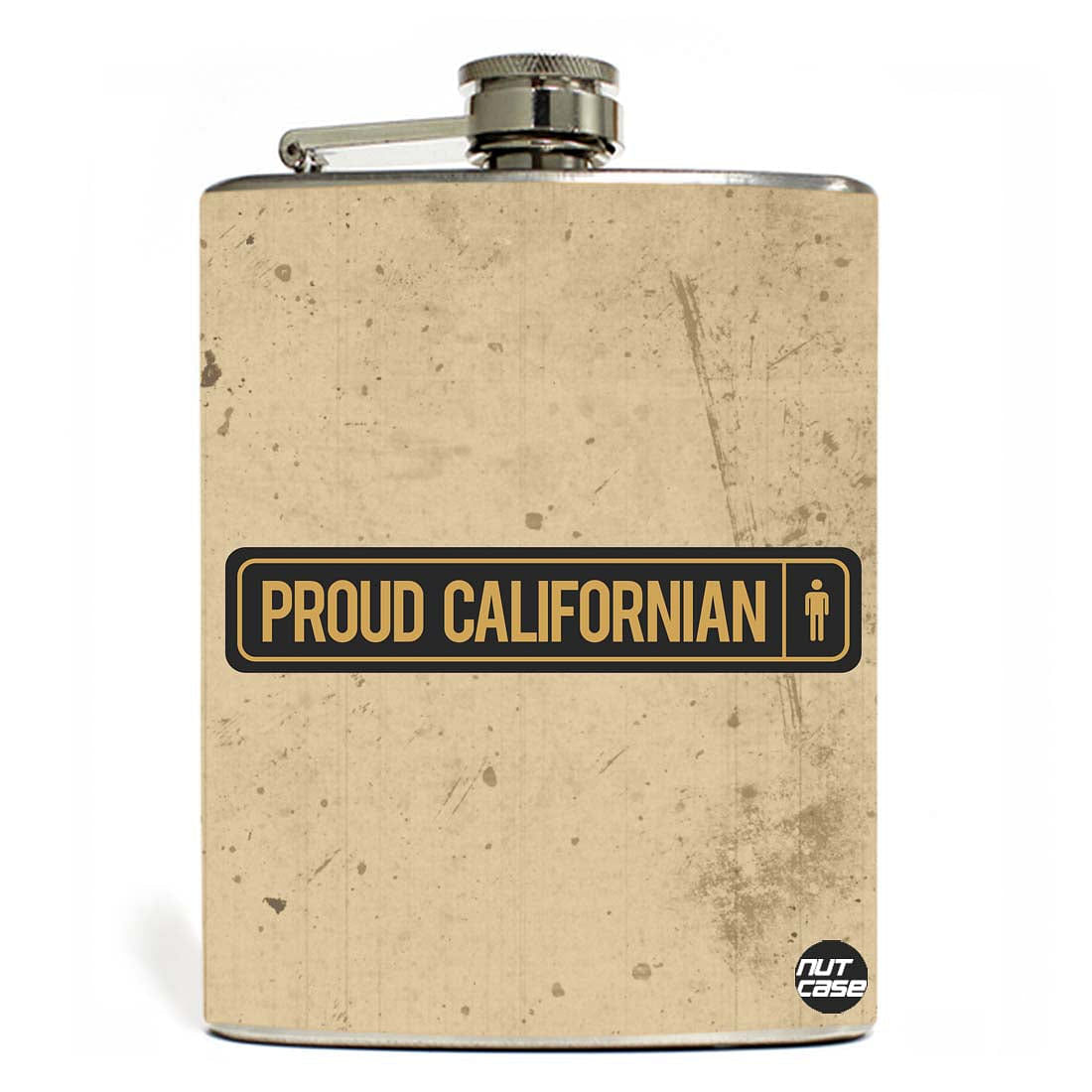 Hip Flask - Proud Californian Nutcase