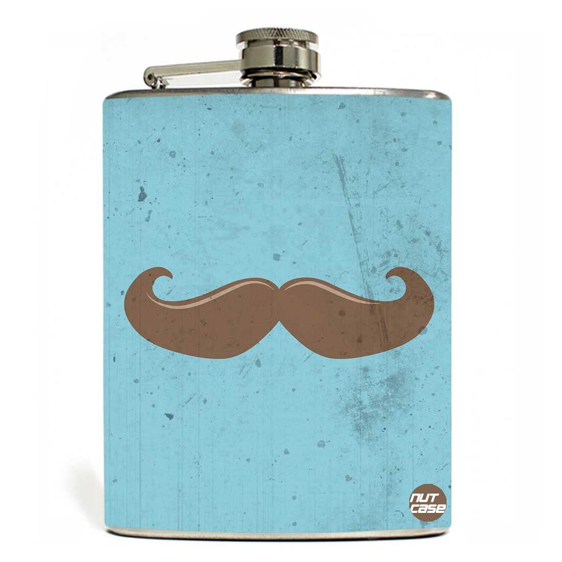 Hip Flask - Mustache Nutcase