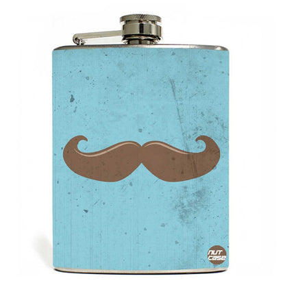 Hip Flask - Mustache Nutcase