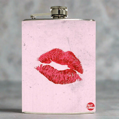 Hip Flask - Pink Lips Nutcase