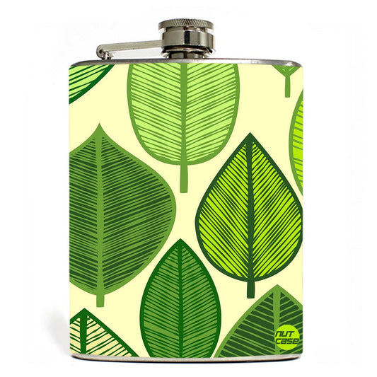 Hip Flask - Leaves Everywhere Nutcase