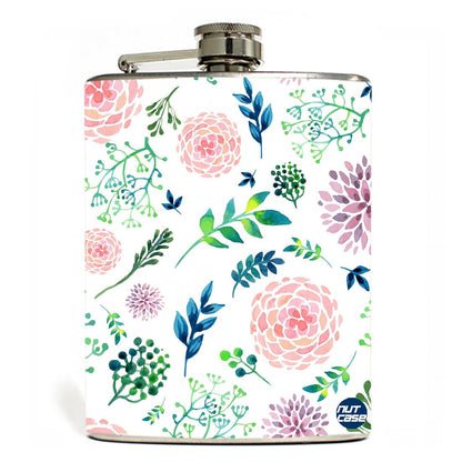 Hip Flask - Cute Flowers Nutcase