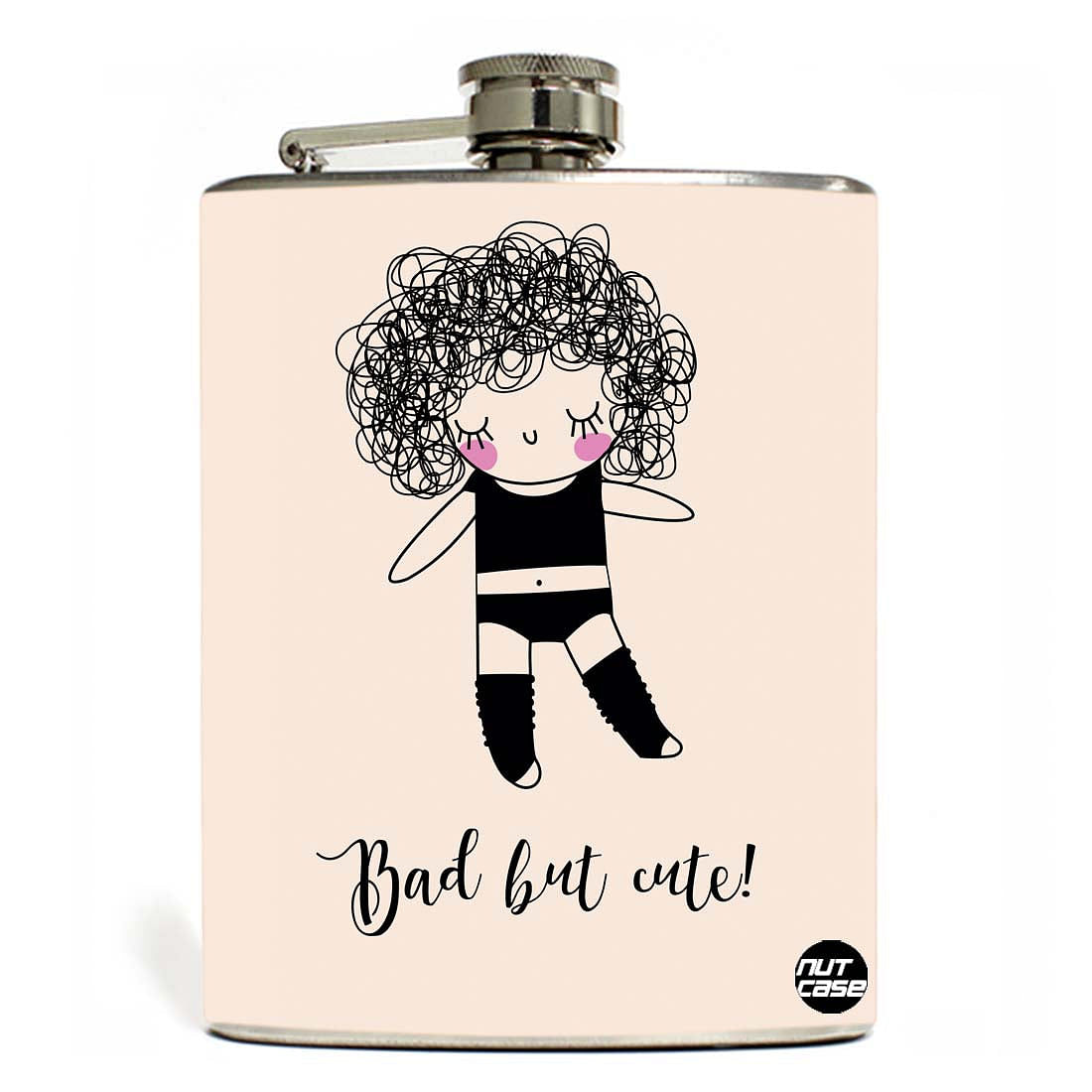 Hip Flask - Bad But Cute Nutcase