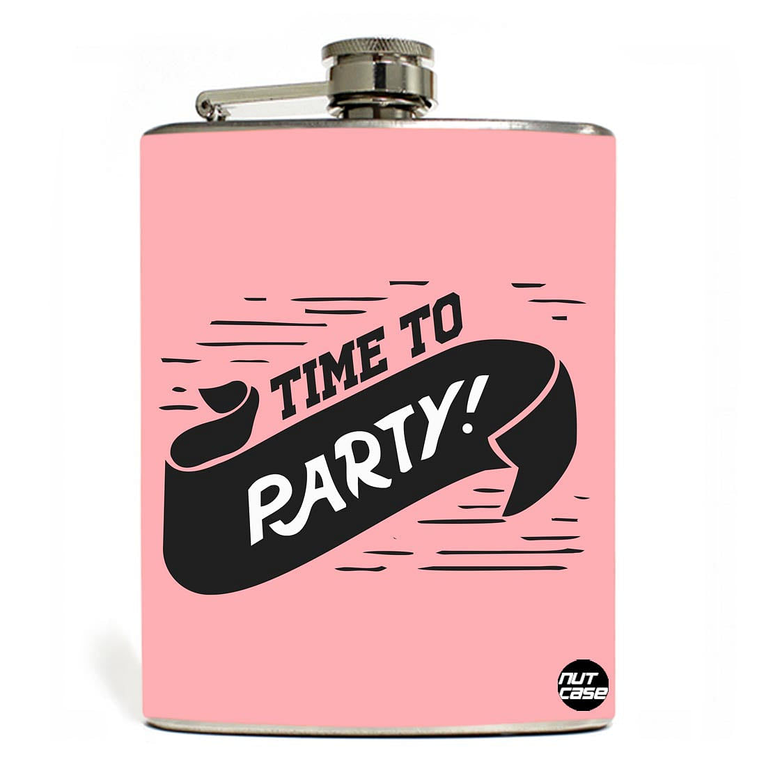 Hip Flask - Time To Party Nutcase