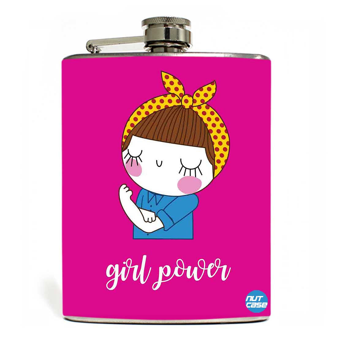 Hip Flask - Girl Power Nutcase