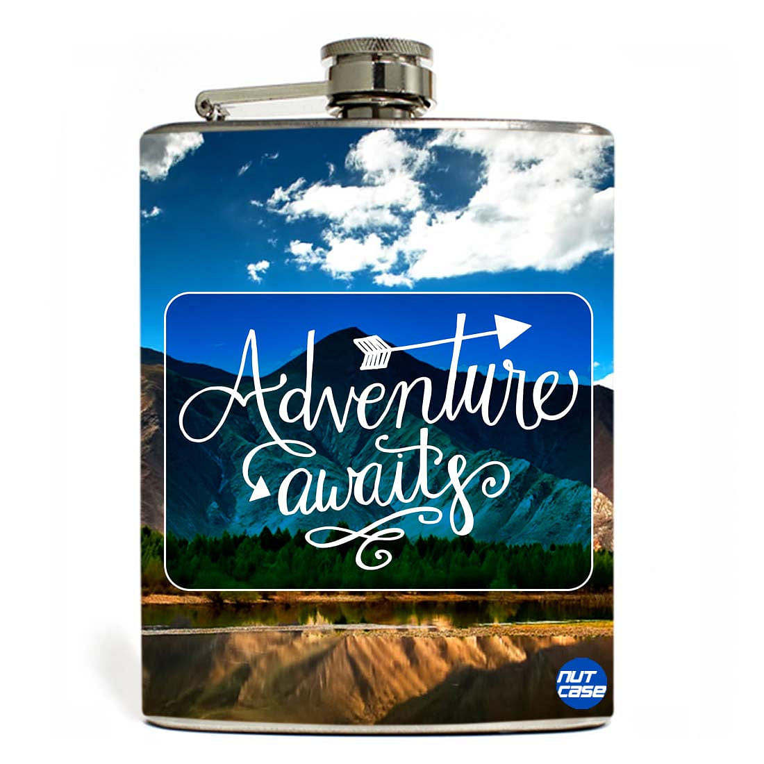 Hip Flask - Adventure Awaits Nutcase