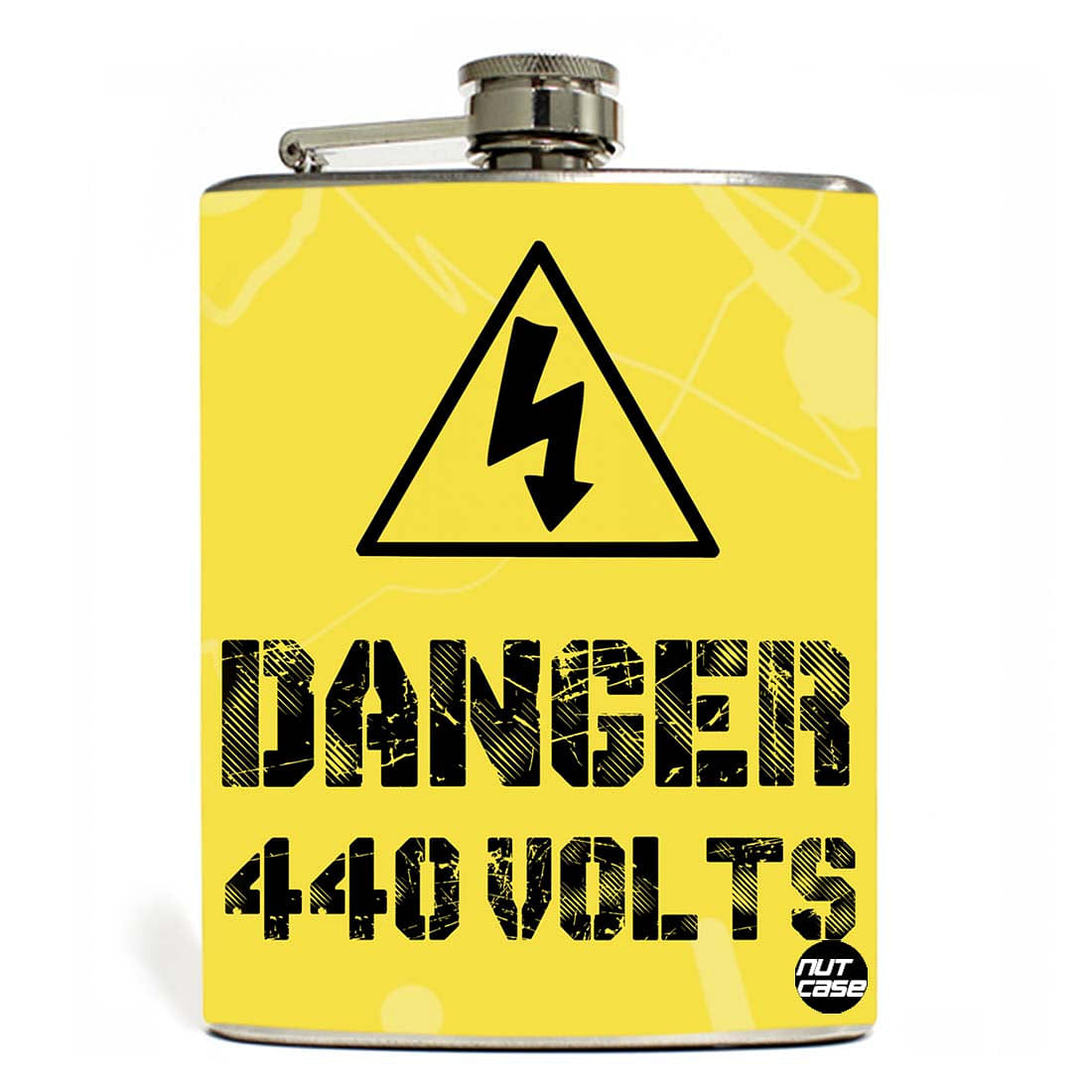 Hip Flask - Danger Yellow Nutcase