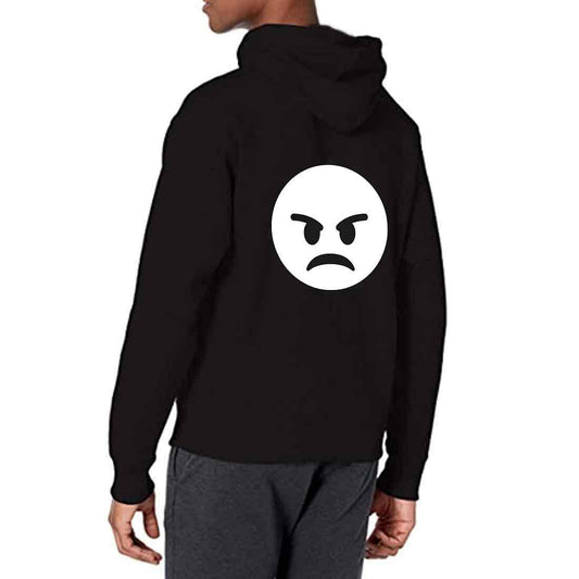 Nutcase Hoodie Stylish Jumper Sweatshirt Unisex ( Black ) - Angry Man Nutcase