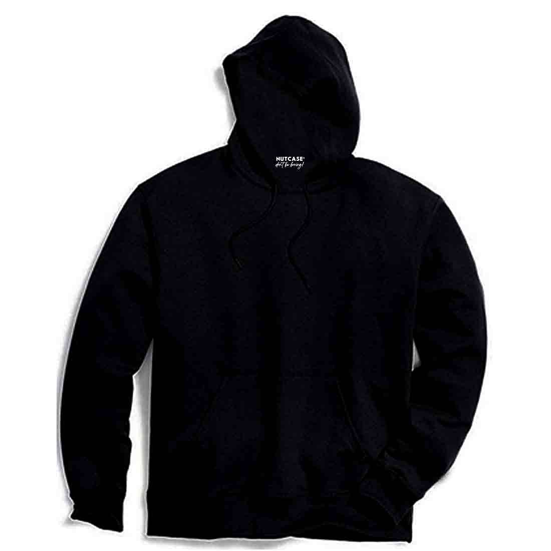 Nutcase Unisex Designer Black Hoodie Men Sweatshirt (Black) - Cross Nutcase