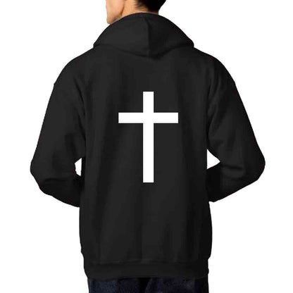 Nutcase Unisex Designer Black Hoodie Men Sweatshirt (Black) - Cross Nutcase