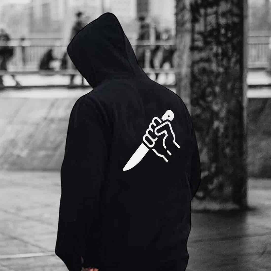 Black shop branded hoodies