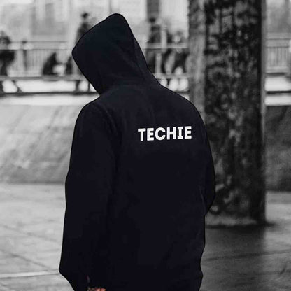 Nutcase hoodie For Men with name on back print ( Unisex) - Techie Nutcase