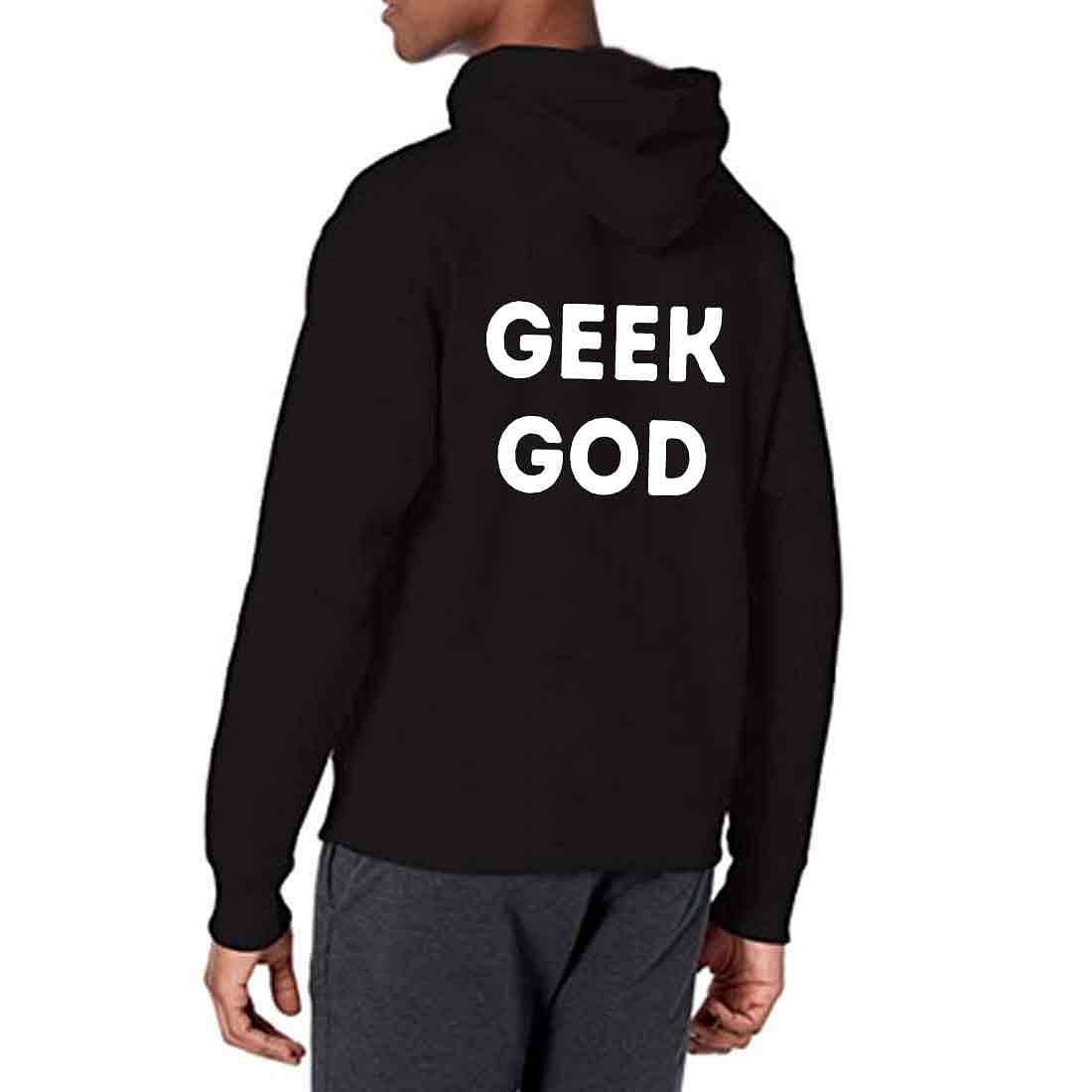 Nutcase Unisex Designer Black Hoodie Men Sweatshirt (Black) - Geek God Nutcase
