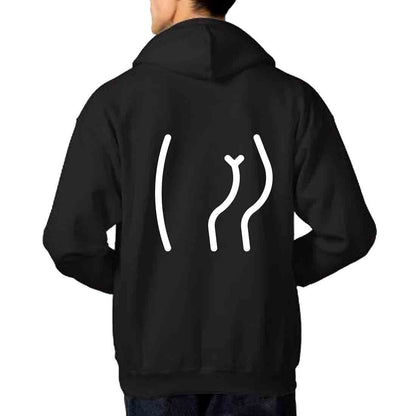 Nutcase Unisex Designer Black Hoodie Men Sweatshirt (Black) - Curve Lines Nutcase