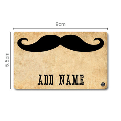 Customized NFC Metal Business Cards - Hipster Mustache Funny ( For Android Phones Only)