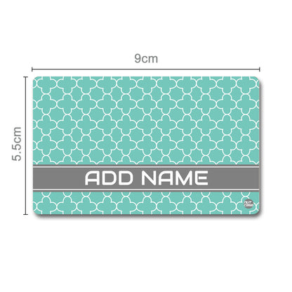 Personalized Smart Metal NFC Mastercard - Mint Blue Patter ( For Android Phones Only)