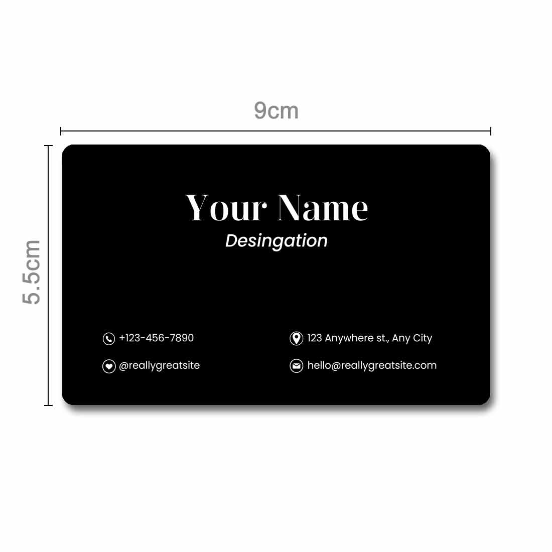 Metal Custom NFC Cards Engraving Business Card - Your Name ( For Android Phones Only)