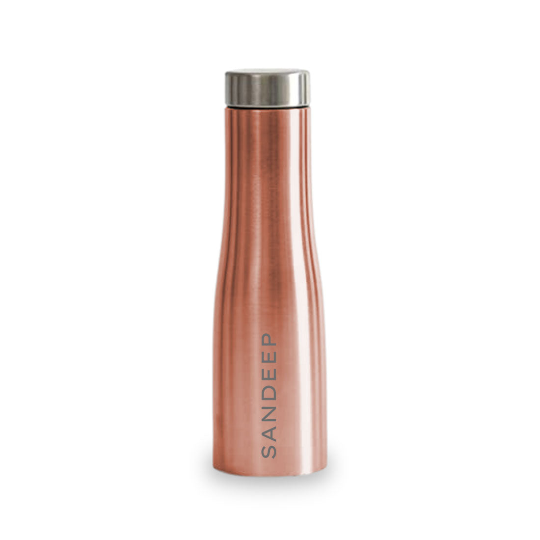 Personalised Steel Water Bottle for Home Office Cafes Restaurants-Rose Gold 750ml