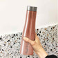 Metal Bottle with Name for Cafes Restaurant Home Office-Rose Gold 750ml