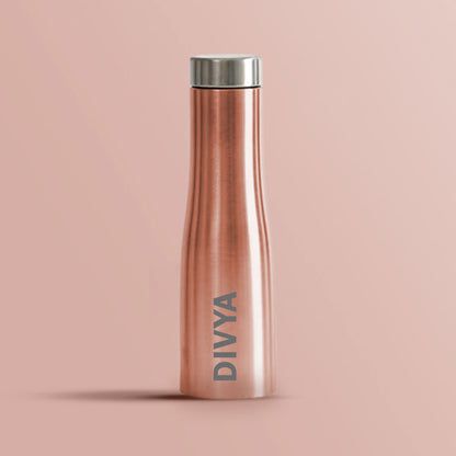 Customized Bottles for Home Office Cafes Restaurants-Rose Gold 750m