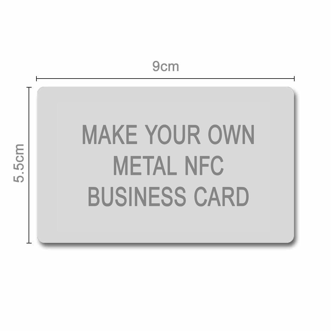 NFC Business Card - Black Metal (customized with your name OR logo)