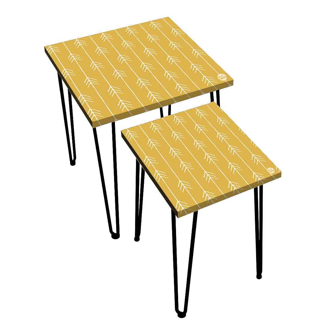 Arrow End Printed 2 Piece Nesting Tables for Tea, Coffee, Side and Corners Online in India Nutcase