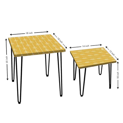 Arrow End Printed 2 Piece Nesting Tables for Tea, Coffee, Side and Corners Online in India Nutcase