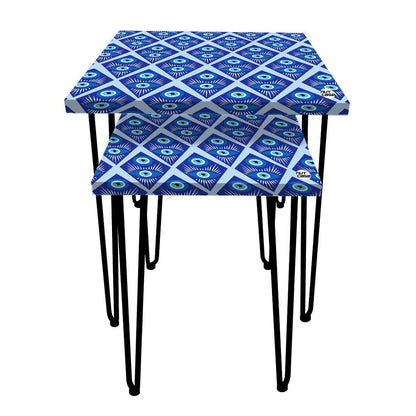 Nesting Tables Set Of 2 Nest of Table for Home Decor - Evil Eye Protector Nutcase