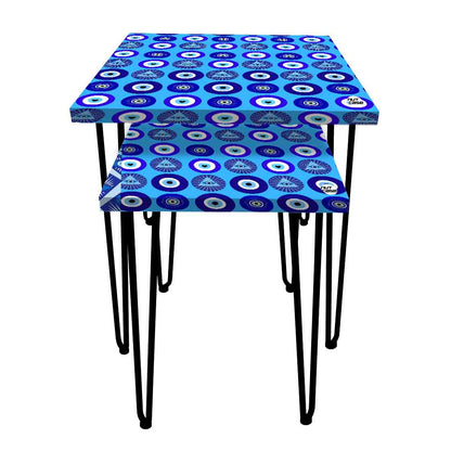 Nesting Tables Set Of 2 Nest of Table for Home Decor - Evil Eye Protector Nutcase