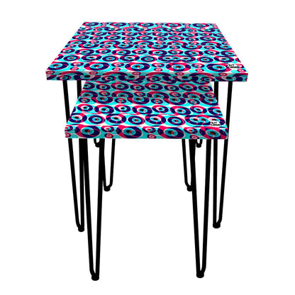 Nesting Tables Set Of 2 Nest of Table for Home Decor - Evil Eye Protector Nutcase