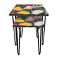Designer Printed 2 Piece Nest Tables for Home Office and Outdoor - Yellow Flower Nutcase