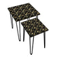 Set of 2 Nesting Tables for Patio Outdoor Home and Office -  Geometric Nutcase