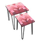 Nesting Tables Set of 2 for Living Room Decor - Hexagon Pink Nutcase
