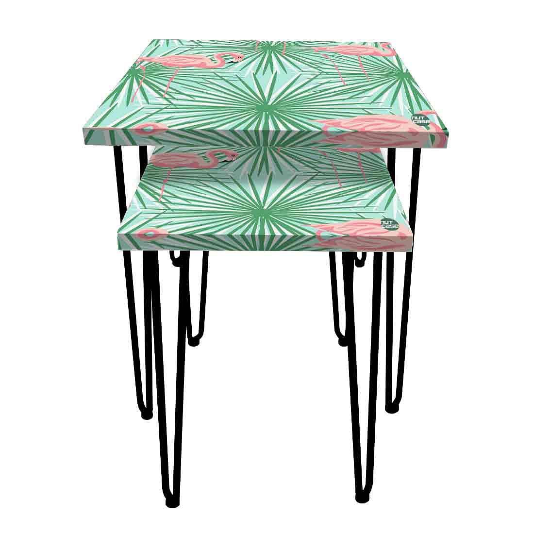 Designer Nest of Tables Side Table for Home Kitchen Balcony -  Flamingo Nutcase