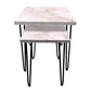 Nesting Tables Coffee Table for Living Room Balcony Set of 2 - Pink Marble Nutcase