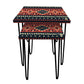 Nesting Tables Set of 2 for Living Room Home Decor - Mexican Pattern Nutcase