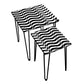 Nest of Table Set of 2 for Office & Balcony Side Stool - Waves Nutcase
