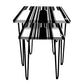 Nesting Table Modern Coffee Tea for Living Room & Balcony - Black White Pattern Nutcase