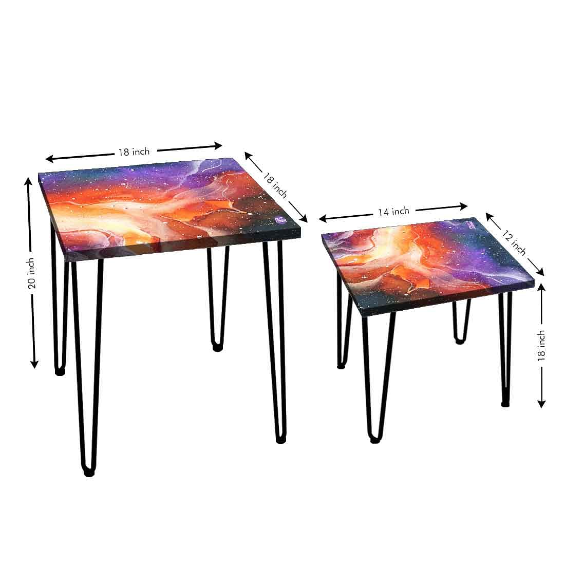 Nesting Tables Coffee Table for Living Room Balcony Set of 2 - Space Nutcase