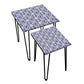 Nesting Table Set of Two Nest Of Tables for Living Room Balcony Patio - Morocco Mosaic Nutcase