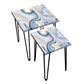 Nesting Coffee End Tables Modern Decor Side Table for Home & Office  - Blue Swirl Nutcase