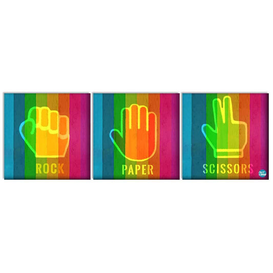 Wall Art Decor Panel For Home - Rock Paper Scissors Nutcase
