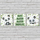 Wall Art Decor Hanging Panels Set Of 3 - Cute Mini Panda Nutcase
