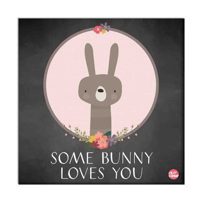 Wall Art Decor Panel For Home - Bunny Loves You Nutcase