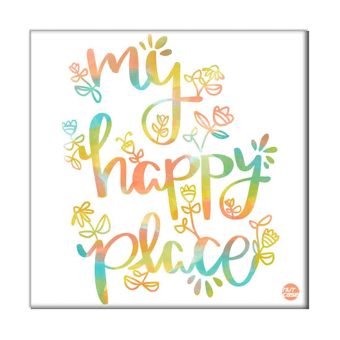 Wall Art Decor Panel For Home - My Happy Place Floral Nutcase