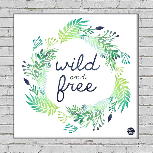 Wall Art Decor Panel For Home - Wild And Free Green Nutcase
