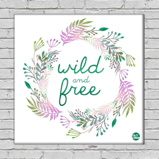 Wall Art Decor Panel For Home - Wild And Free Pink Nutcase