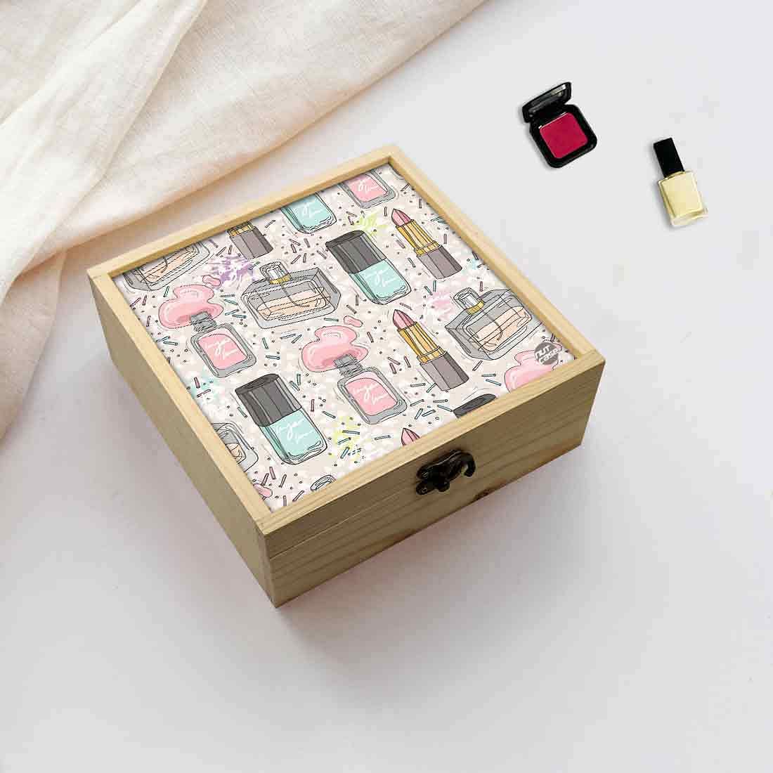 Jewellery Box Wooden Jewelry Organizer -  Girls Makeup Nutcase